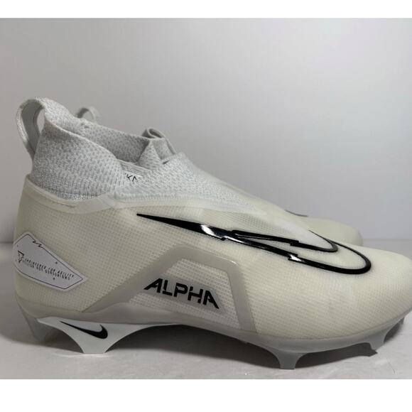 Nike Alpha Menace Elite 3 Football Cleats Size 13 White DM1792-109 Platinum - Picture 4 of 5